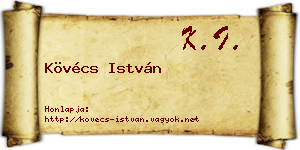 Kövécs István névjegykártya