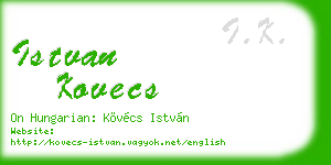 istvan kovecs business card